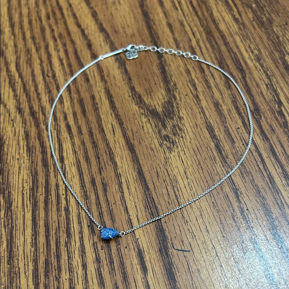 Kendra Scott Blue Druzy Necklace